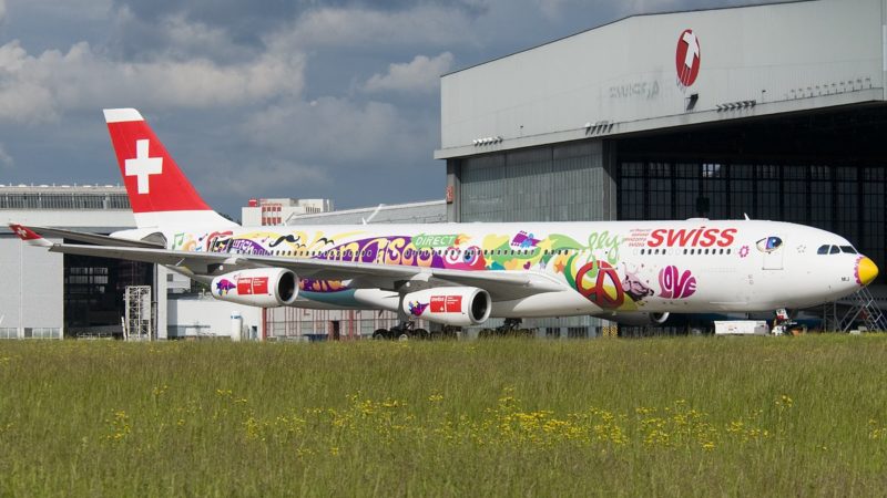Photo by: Swiss A340-313 HB-JMJ Flower Power